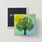 Judaika 12 Stämme Israel Asher Button (Vorne & Hinten)