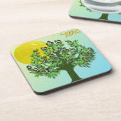 Judaika 12 Stämme Israel Asher Getränkeuntersetzer (Linke Seite)