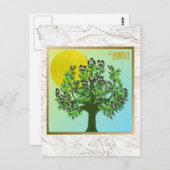 Judaika 12 Stämme Israel Asher Postkarte (Vorne/Hinten)