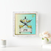 Judaika 12 Stämme Israel Dan Quadratische Wanduhr (Zuhause)