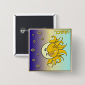 Judaika 12 Stämme Israel Issachar Button (Vorne & Hinten)