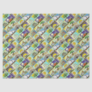 Judaika 12 Stämme Israel-Kunst-Druck Seidenpapier