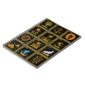 Judaika 12 Stämme Israel-Kunst-gewundenes Notizblock (Linke Seite)