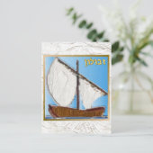 Judaika 12 Stämme Israels Zebulun Art Postkarte (Stehend Vorderseite)