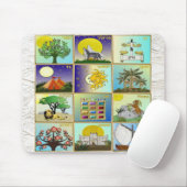 Judaika 12 Stämme von Israel Art Panels Mousepad (Mit Mouse)