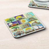 Judaika 12 Stämme von Israel Art Panels Untersetzer (Linke Seite)