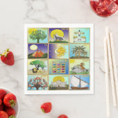 Judaika 12 Stämme von Israel Art Paper Napkins Serviette (Beispiel)