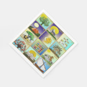 Judaika 12 Stämme von Israel Art Paper Napkins Serviette (Ecke)