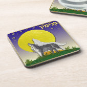 Judaika 12 Stämme von Israel Benjamin Getränkeuntersetzer (Linke Seite)