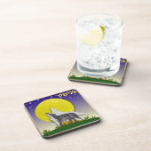 Judaika 12 Stämme von Israel Benjamin Getränkeuntersetzer (Rechte Seite)