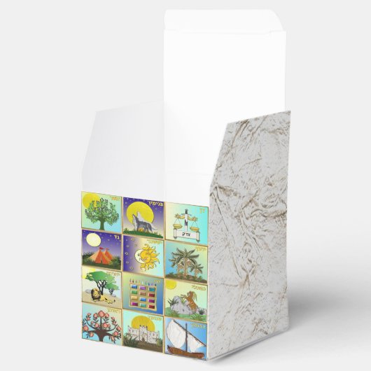 Judaika 12 Stämme von Israel Dan Gefallen Box Geschenkschachtel (Geöffnet)