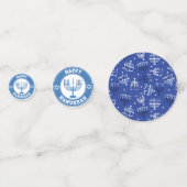 Judaika - Chanukah Tableware - Confetti - Büffet Konfetti (Vorderseiten)