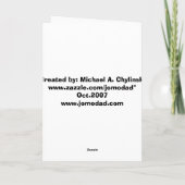 Judaika: Der Star des David-Films: "Glass Mosaic H Karte (Rückseite)