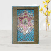 Judaika: Der Star des David-Films: "Glass Mosaic H Karte (Gelbe Blume)