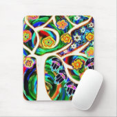 Judaika Hamsa Elfenbein-Baum des Lebens Mousepad (Mit Mouse)