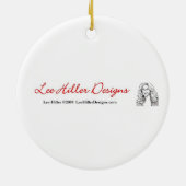 Judaika Hamsa Hört Blume Opal Art Print Keramikornament (Hinten)