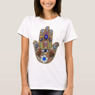 Judaika Hamsa Hört Blume Opal Art Print T-Shirt