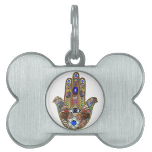 Judaika Hamsa Hört Blume Opal Art Print Tiermarke