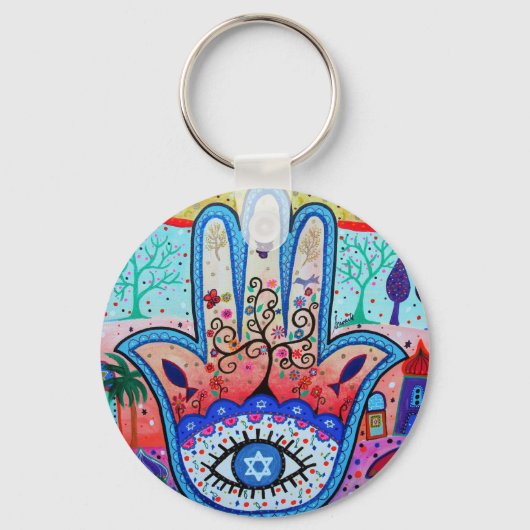 JUDAIKA HAMSA SCHLÜSSELANHÄNGER (Vorderseite)