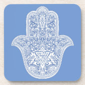 Judaika - Hamsa Trinkküste - Geschenke Getränkeuntersetzer (Vorderseite)