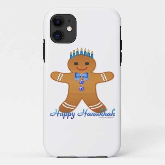 Judaika Hanukkah Gingerbread Man Menorah Case-Mate iPhone Hülle (Rückseite)