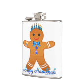 Judaika Hanukkah Gingerbread Man Menorah Flachmann (Links)