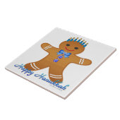 Judaika Hanukkah Gingerbread Man Menorah Fliese (Seite)