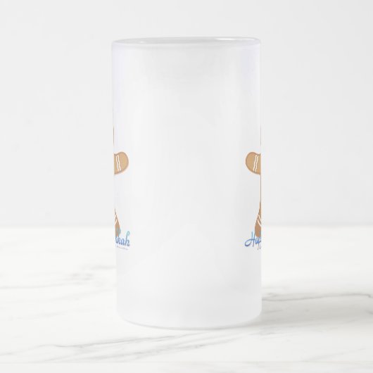 Judaika Hanukkah Gingerbread Man Menorah Mattglas Bierglas (Mittel)