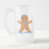 Judaika Hanukkah Gingerbread Man Menorah Mattglas Bierglas (Links)