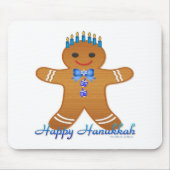 Judaika Hanukkah Gingerbread Man Menorah Mousepad (Vorne)