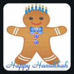 Judaika Hanukkah Gingerbread Man Menorah Quadratischer Aufkleber<br><div class="desc">You are viewing The Lee Hiller Designs Collection of Home and Office Decor,  Apparel,  Gifts and Collectibles. The Designs inklusive Lee Hiller Fotogray and Mixed Media Digital Art Collection. You can view her Nature fotogray at http://HikeOurPlanet.com/ and follow her hiking blog within Hot Springs National Park.</div>