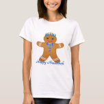 Judaika Hanukkah Gingerbread Man Menorah T-Shirt<br><div class="desc">You are viewing The Lee Hiller Designs Collection of Home and Office Decor,  Apparel,  Gifts and Collectibles. The Designs inklusive Lee Hiller Fotogray and Mixed Media Digital Art Collection. You can view her Nature fotogray at http://HikeOurPlanet.com/ and follow her hiking blog within Hot Springs National Park.</div>