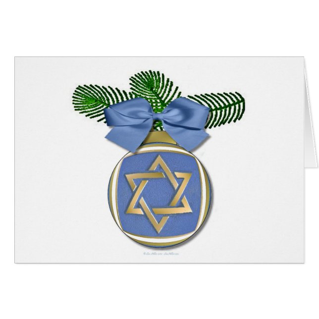 Judaika Hanukkah Stern von David Ornament Print (Vorderseite (Horizontal))