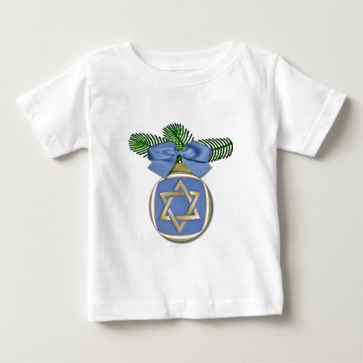 Judaika Hanukkah Stern von David Ornament Print Baby T-shirt (Vorderseite)