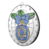 Judaika Hanukkah Stern von David Ornament Print Dartscheibe (Vorderseite rechts)
