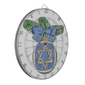 Judaika Hanukkah Stern von David Ornament Print Dartscheibe (Vorderseite Links)