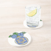 Judaika Hanukkah Stern von David Ornament Print Getränkeuntersetzer (Seite)