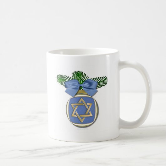 Judaika Hanukkah Stern von David Ornament Print Kaffeetasse (Rechts)