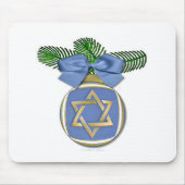 Judaika Hanukkah Stern von David Ornament Print Mousepad (Vorne)
