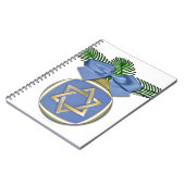 Judaika Hanukkah Stern von David Ornament Print Notizblock (Linke Seite)