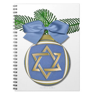 Judaika Hanukkah Stern von David Ornament Print Notizblock
