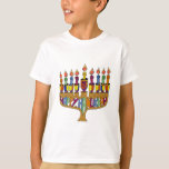 Judaika Happy Hanukkah Dreidel Menorah T-Shirt<br><div class="desc">You are viewing The Lee Hiller Designs Collection of Home and Office Decor,  Apparel,  Gifts and Collectibles. The Designs inklusive Lee Hiller Fotogray and Mixed Media Digital Art Collection. You can view her Nature fotogray at http://HikeOurPlanet.com/ and follow her hiking blog within Hot Springs National Park.</div>