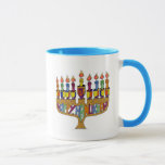 Judaika Happy Hanukkah Dreidel Menorah Tasse<br><div class="desc">You are viewing The Lee Hiller Designs Collection of Home and Office Decor,  Apparel,  Gifts and Collectibles. The Designs inklusive Lee Hiller Fotogray and Mixed Media Digital Art Collection. You can view her Nature fotogray at http://HikeOurPlanet.com/ and follow her hiking blog within Hot Springs National Park.</div>