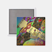 Judaika Happy Purim Jüdischen Urlaub Geschenke App Magnet (Vorderseite/Rückseite)