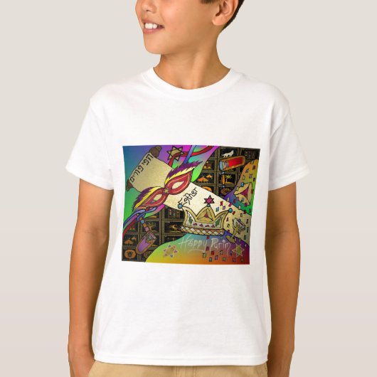 Judaika Happy Purim Jüdischen Urlaub Geschenke App T-Shirt (Vorderseite)