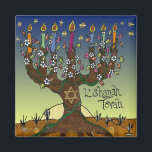 Judaika L'shanah Tovah Baum des Lebens Geschenke B Magnet<br><div class="desc">Sie sehen die Lee Hiller Design Collection. Bekleidung,  Geschenke & Sammlerstücke Lee Hiller Fotografie oder Digital Art Collection. Sie können ihre Naturfotografie unter http://HikeOurPlanet.com/ ansehen und ihrem Wanderblog im Hot Springs Nationalpark folgen.</div>