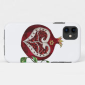Judaika Pomegranate Heart Hanukkah Rosh Hashanah Case-Mate iPhone Hülle (Rückseite (Horizontal))