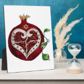 Judaika Pomegranate Heart Hanukkah Rosh Hashanah Fotoplatte (Seite)