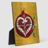 Judaika Pomegranate Heart Hanukkah Rosh Hashanah Fotoplatte (Seite)