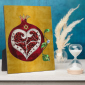 Judaika Pomegranate Heart Hanukkah Rosh Hashanah Fotoplatte (Seite)